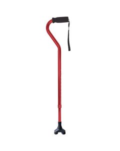 Cane  Offset  Blue Jay Red with Foam Handle